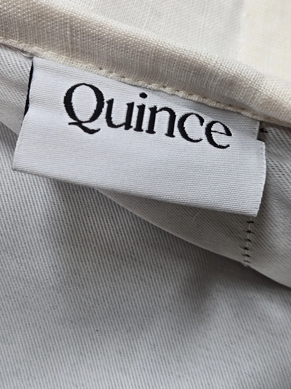NWT QUINCE Set Of 2 48x84 European Linen True Blackout Curtains Cream 9352